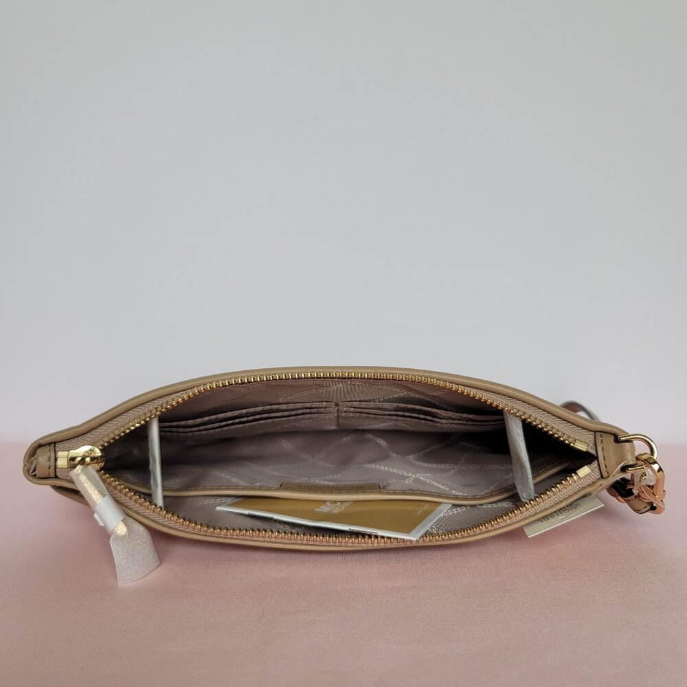 MICHAEL KORS Jet Set Charm Signature Logo Wristlet/Pouch- Camel Multi ⭐ - Picture 12 of 16
